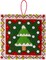 Bucilla Felt Ornaments Applique Kit Set Of 6-Holiday Quilt Squares